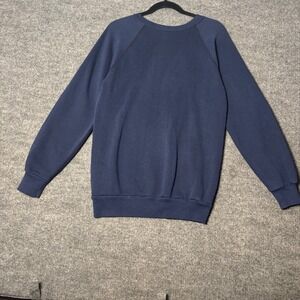 Vintage 80s Tultex Raglan Crewneck Sweatshirt Mens Large Navy Blue Blank USA